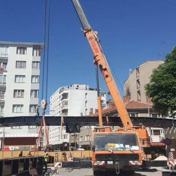 Hamamyolu Üst Geçit Köprüsü Çelik Konstrüksiyon Montajı